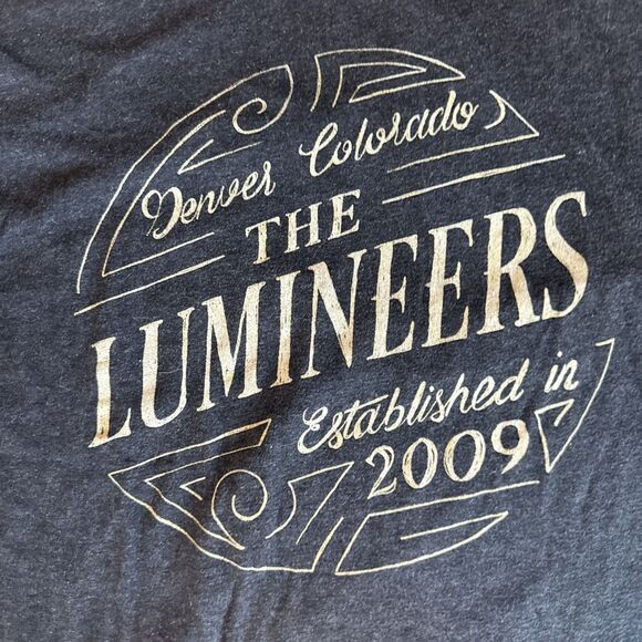 The Lumineers Shirt Sz Small - Indie Folk Rock Americana Denver CO EST 2009 Y2K - Picture 2 of 4